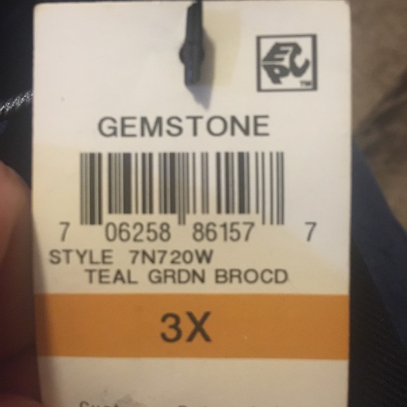 Alfani Floral Blues on Navy Top w/Bell Sleeves NWT - Picture 5 of 9